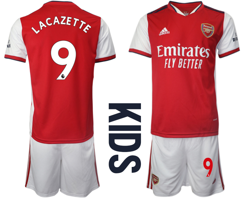 Youth 2021-2022 Club Arsenal home red #9 Soccer Jersey->youth soccer jersey->Youth Jersey
